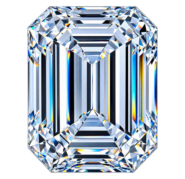 Emerald cut diamond