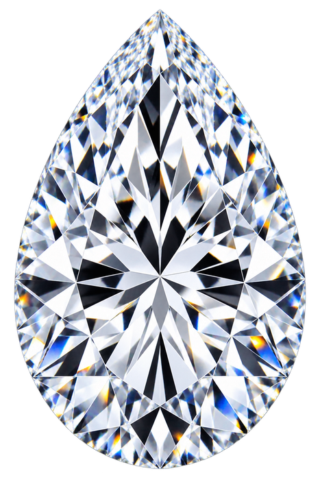 Pear cut diamond